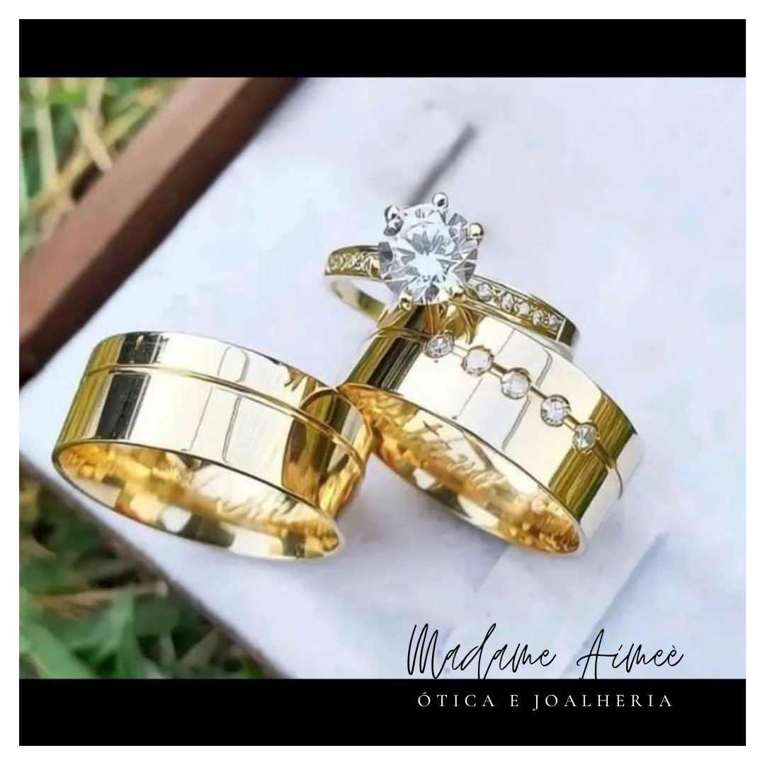 Par de alianças “Laços de Luz”