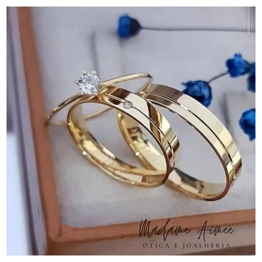 Par de alianças “Amor Infinito”
