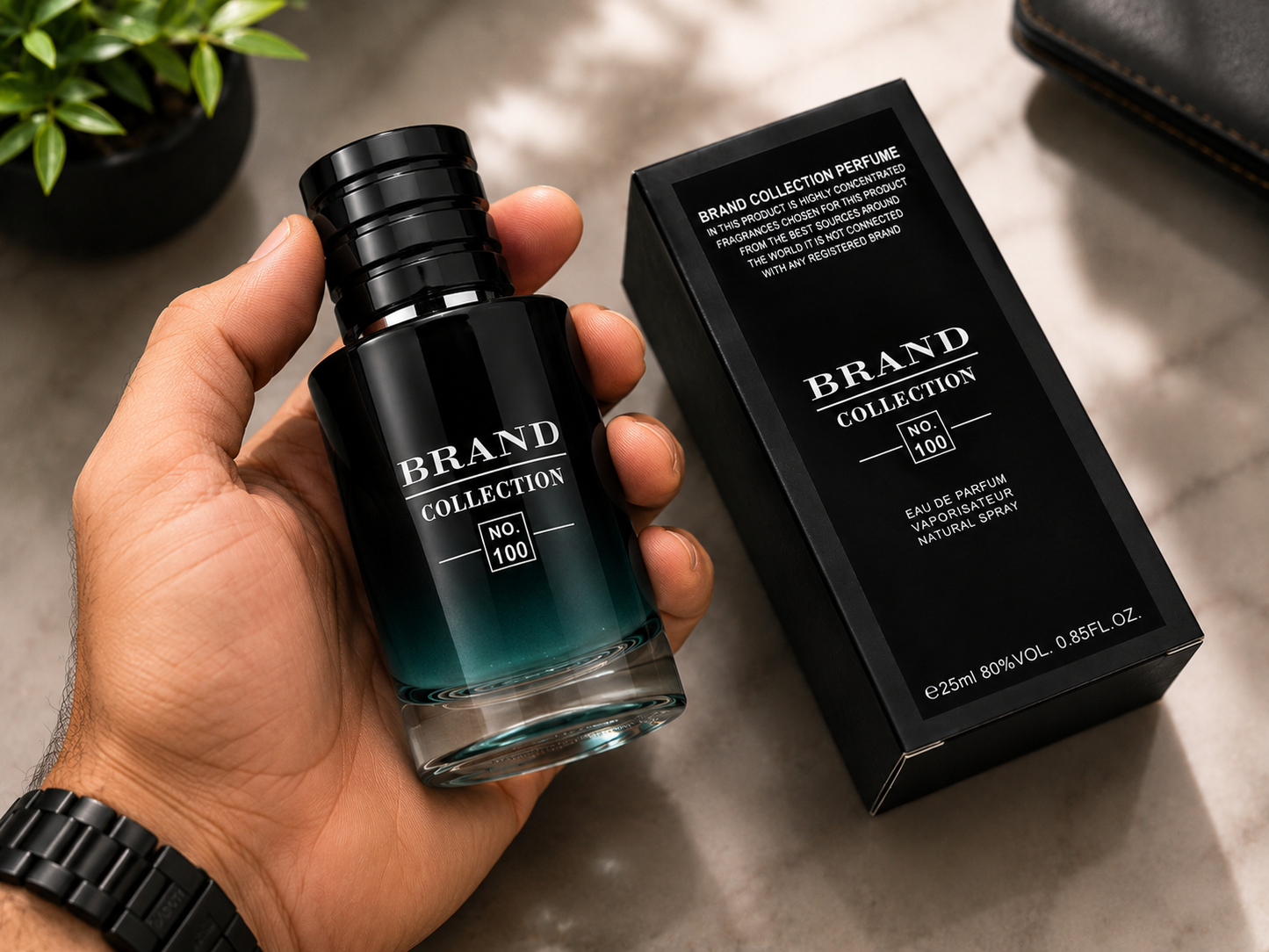 Perfume Brand Collection Nº100 Masculino 25ml Eau de Parfum – Fragrância Marcante e Sofisticada