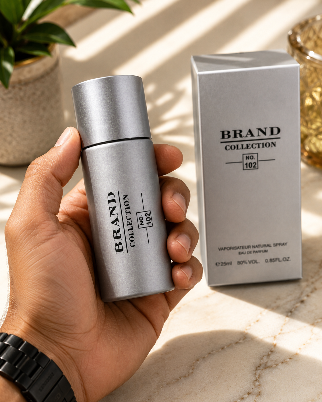 Perfume Brand Collection Nº 102 Masculino 25ml – Fragrância Elegante e Sofisticada
