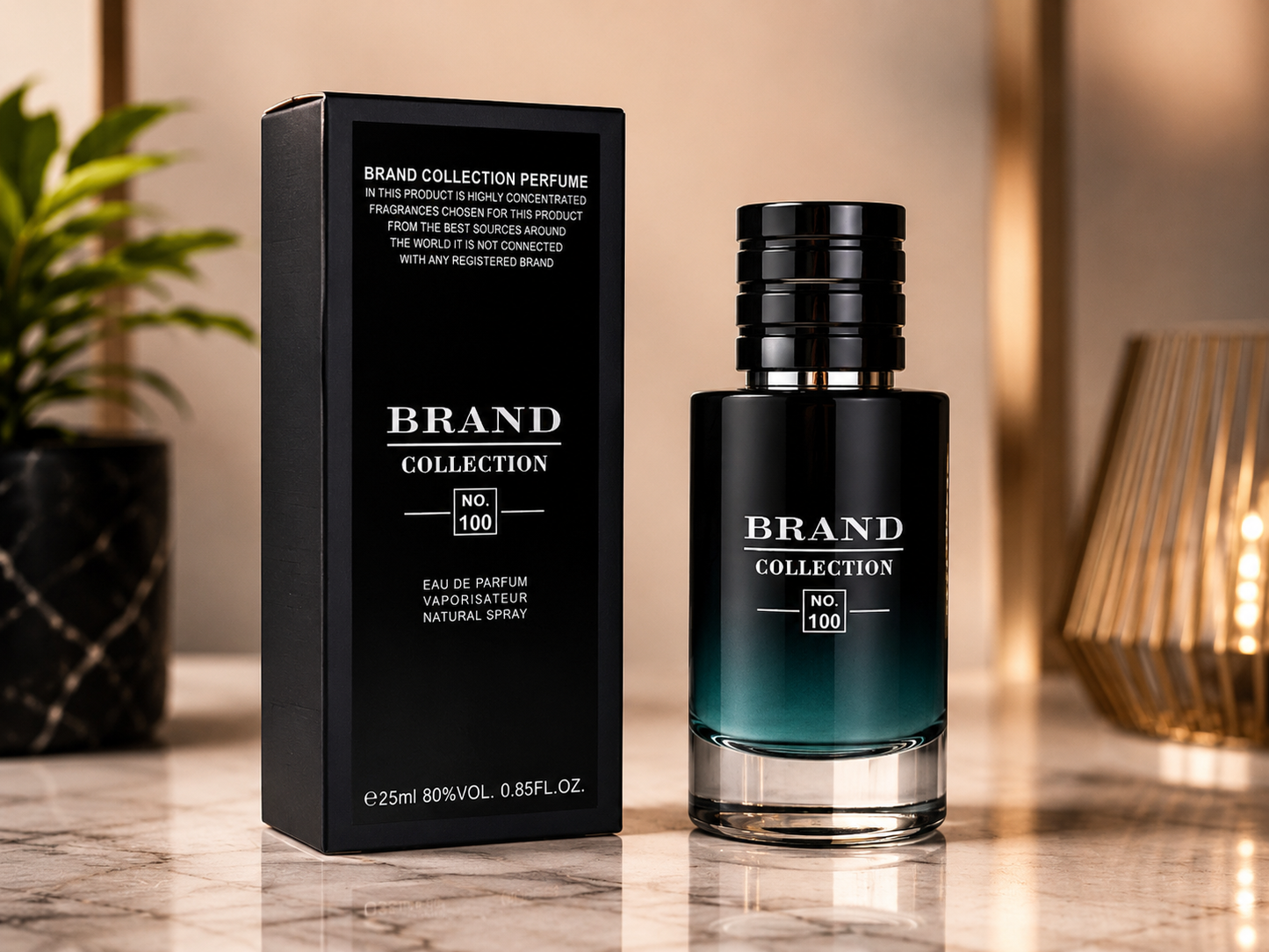 Perfume Brand Collection Nº100 Masculino 25ml Eau de Parfum – Fragrância Marcante e Sofisticada