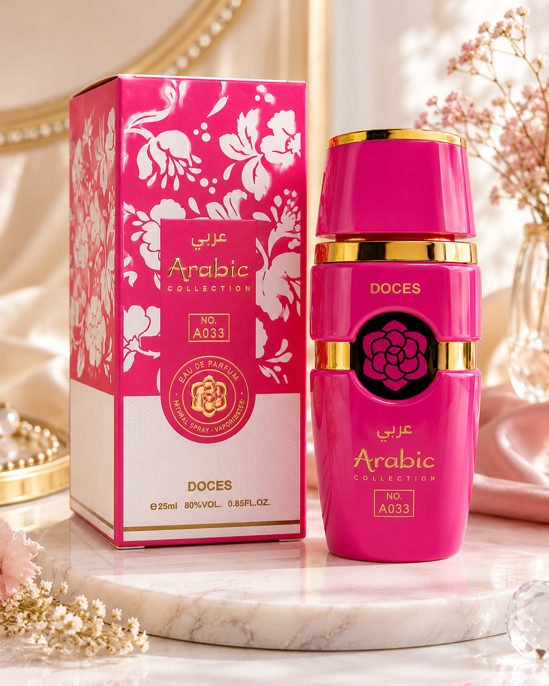 Perfume Arabic Collection A033 Doces Feminino 25ml – Inspirado em Yara Candy