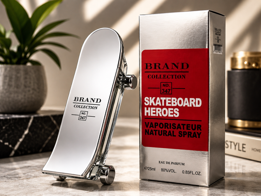 Brand Collection Nº347 Skateboard Heroes 25ml – Perfume Masculino Inspirado em Carolina Herrera 212 Heroes