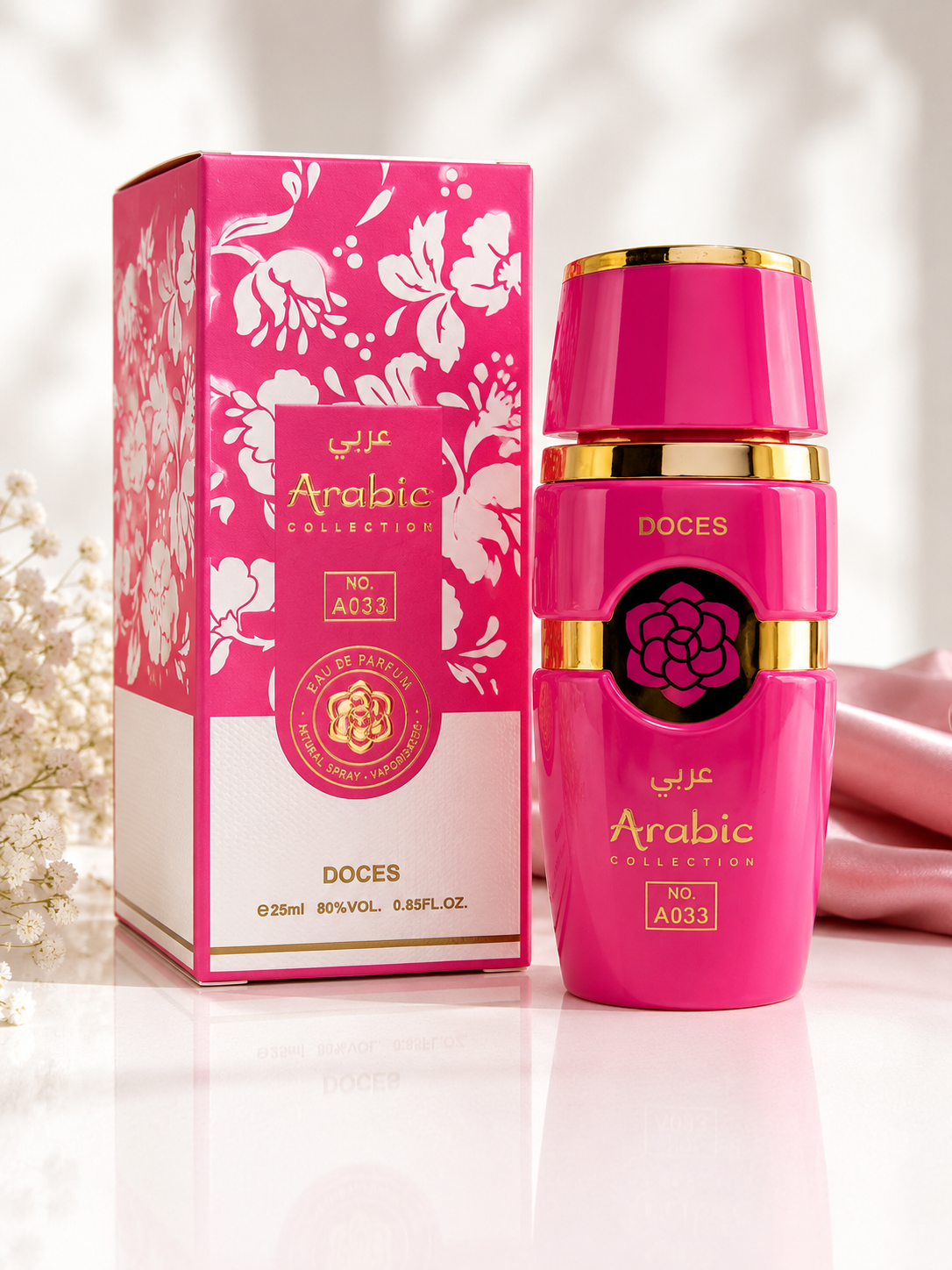 Perfume Arabic Collection A033 Doces Feminino 25ml – Inspirado em Yara Candy