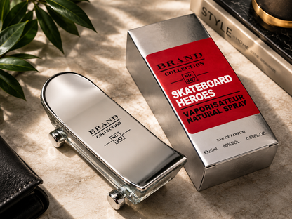 Brand Collection Nº347 Skateboard Heroes 25ml – Perfume Masculino Inspirado em Carolina Herrera 212 Heroes