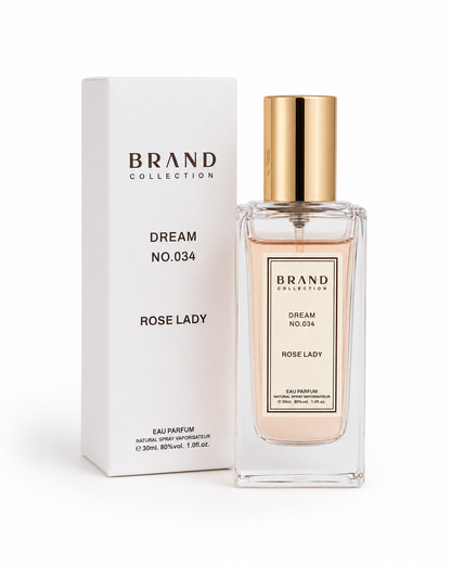 Perfume Feminino Brand Collection Dream Nº 034 Rose Lady Eau de Parfum 30ml – Inspirado no 212 VIP Rosé